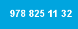 978 825 11 32 978 825 11 32